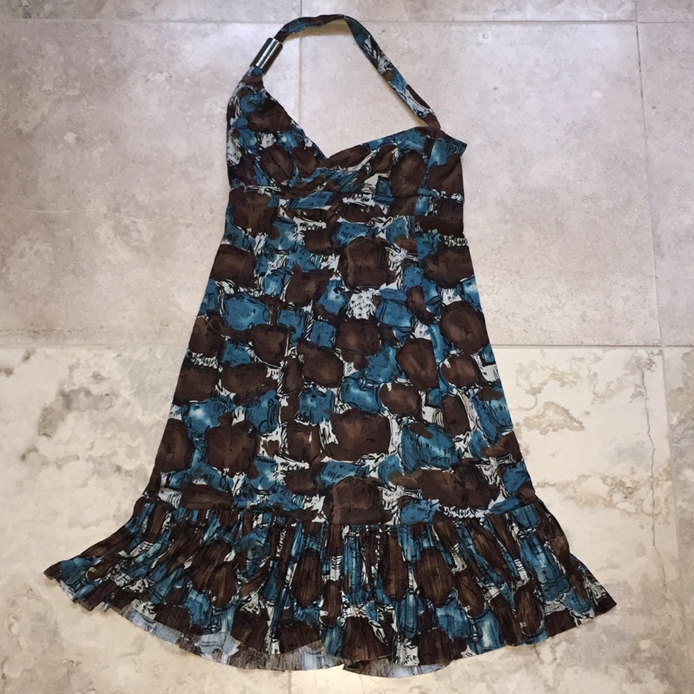 T-bags one shoulder halter dress